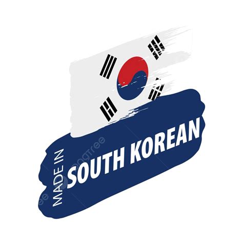 South Korean Flag In Vector Format On A Blank Canvas Vector Spot