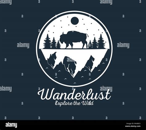 Wanderlust Adventure Logo Stock Vector Image And Art Alamy
