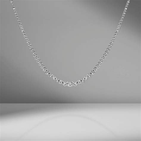 Large Graduated Diamond Necklace Material Good