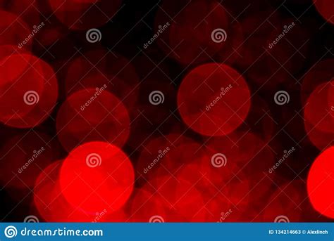 Blurry Red Light Circles Glowing In The Dark Stock Image Image Of