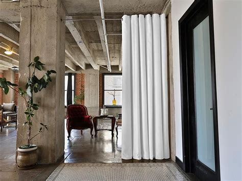Light leakage between room divider floor to ceiling panel and overhead tracks. ceiling-track-room-divider-kits | Hanging room dividers ...