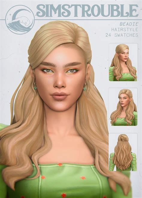 Beadie By Simstrouble Simstrouble On Patreon In 2022 Sims Hair