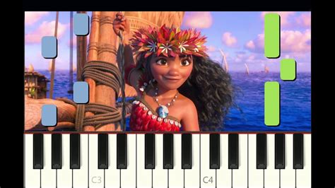 Piano Tutorial We Know The Way From Moana Disney With Free Sheet Music Youtube