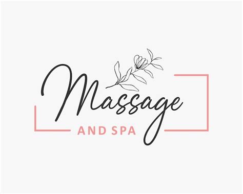 Premium Vector Massage And Flower Logo Minimal Illustration