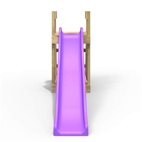 Rebo Free Standing Garden Wave Slide With Wooden Platform 6ft Slide