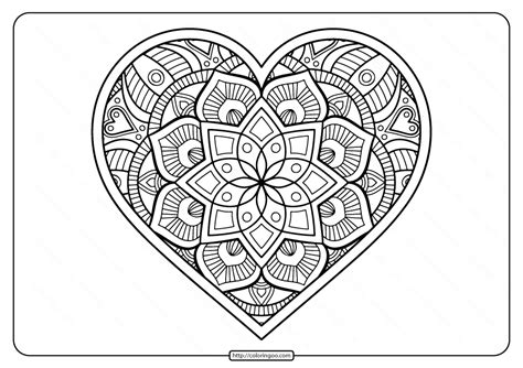 Check spelling or type a new query. Free Printable Mandala Heart Pdf Coloring Page