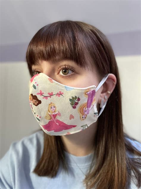Disney Princesses Adult Medium Fitted Face Mask Etsy