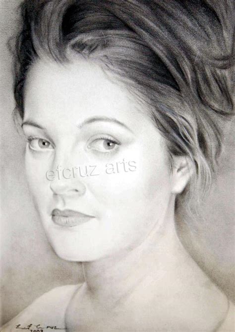 Charcoal Pencil Portrait Drawing By Efcruz Arts