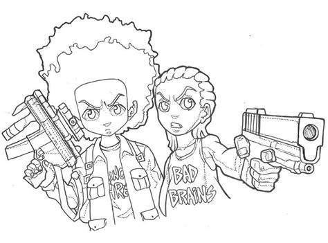 Boondocks Printable Coloring Page Free Printable Coloring Pages