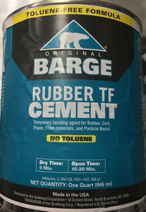 1 Quart Barge Rubber TF Cement Glue Adhesive Temporary Bonding | eBay