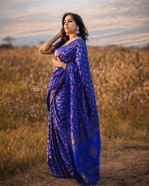 Rashmi Gautam Stuns In Blue Benerasi Silk Saree Fashionworldhub