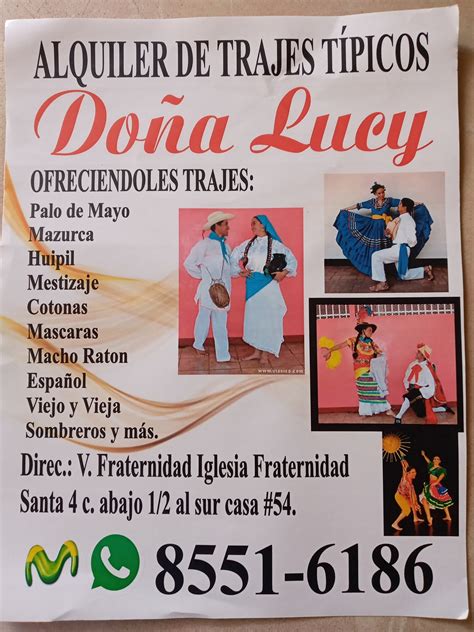 Arquiler De Trajes Tipico Doña Lucy Managua