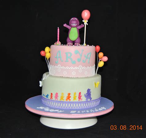 My First Time To Make Barney Theme Cake Chocolate Cake With Buttercream