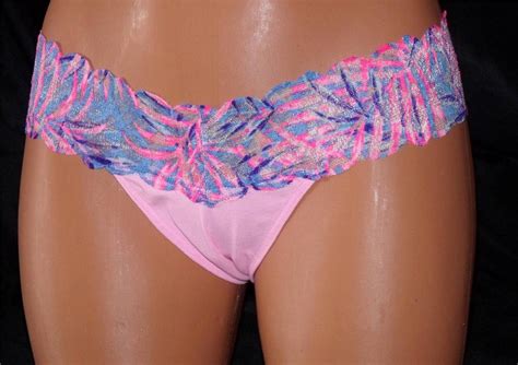 NWT Victoria S Secret PINK Tropical Lace Extra Low Rise Thong EBay