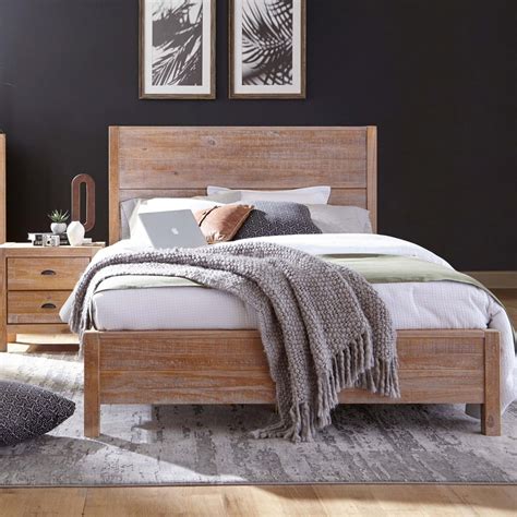 Grain Wood Furniture Montauk Distressed Solid Wood Panel Bed After