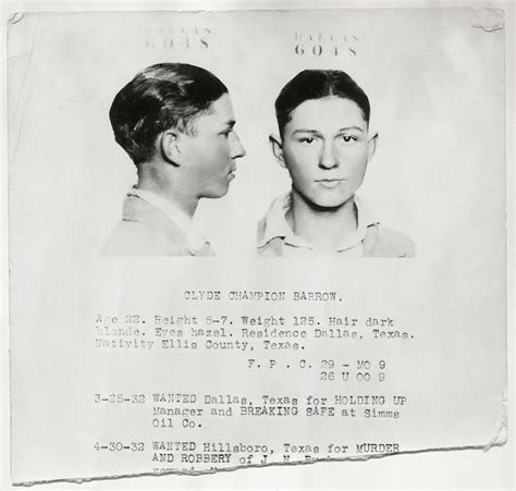 Clyde Champion Barrow Mugshot Dallas Texas Digital Art By Daniel Hagerman