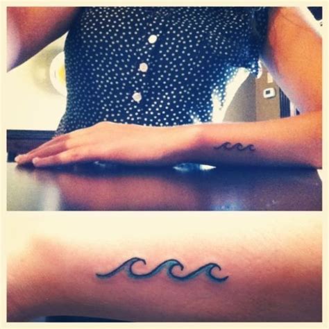 Wave tattoos are a great representation of life, as we all need water. Small Wave Tattoo | Small wave tattoo, Waves tattoo ...