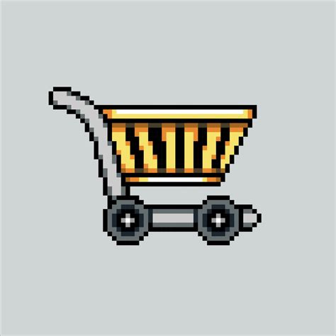 Pixel Art Illustration Cart Pixelated Cart Cart Shopping Pixelated