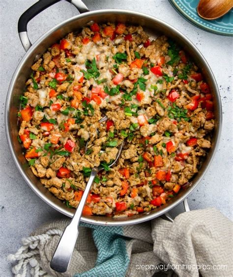 A quick, easy and low calorie turkey meal. 8 Meal Prep Keto Ground Turkey Recipes - Sugarless Crystals