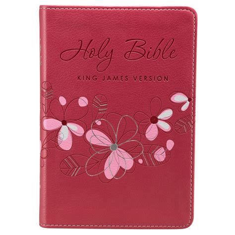 Christian Art Publishers Pink Faux Leather Compact Bible Bible