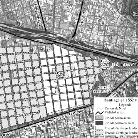 Plano De La Ciudad De Santiago De Alonso De Ovalle Fechado En 1646 Y Su Download Scientific