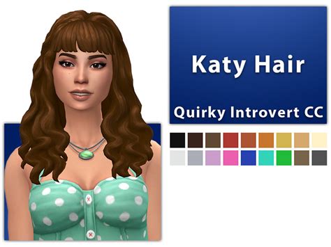 Qicc Katy Hair Sims 4 Sims Hair Setting