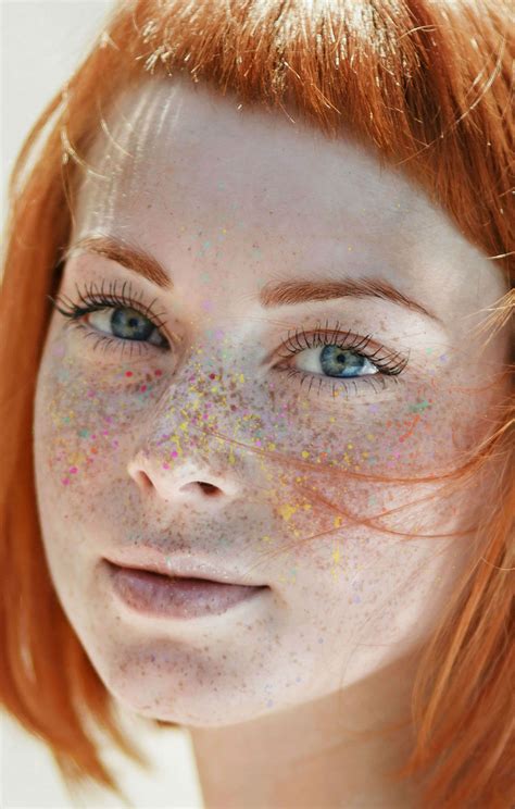 Color Freckles Rainbow Freckles Red Hair Redhead Ginger Beautiful