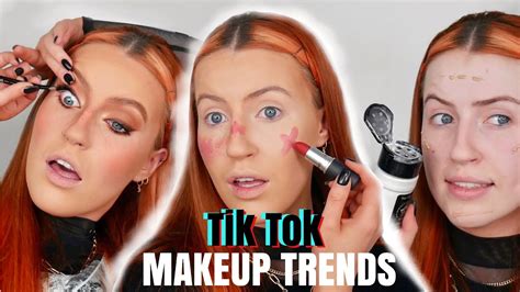 Trying Tik Tok Makeup Trends Youtube