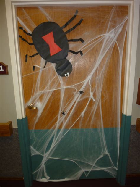 Spider And Web Door Decorating Contest Door Decorations Decor