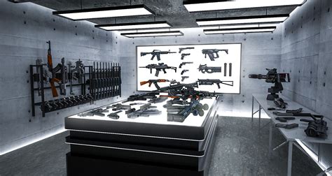 Artstation Weapons Storage Room 3d Interior Game Assets