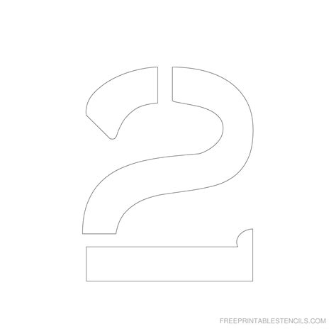 Free Printable 4 Inch Number Stencils 1-10