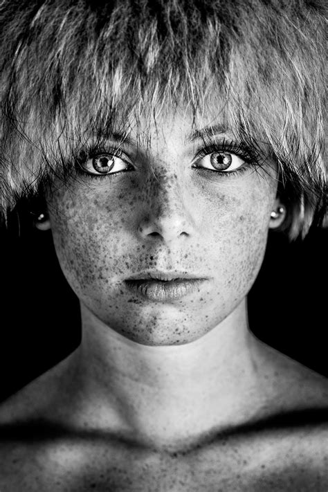 Bw Photo All About Eyes Low Key Self Portrait Freckles Joan