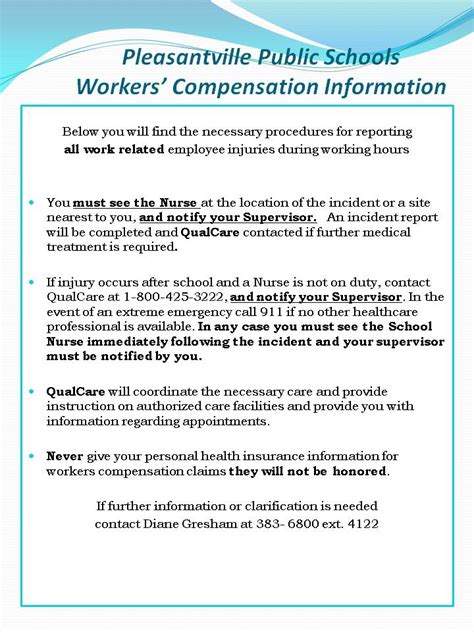 Workers Compensation Procedures For Employees