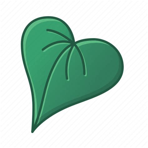 Green Heart Shaped Icons Leaves Nature Palm Tropic Tropical Icon