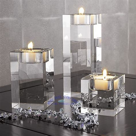 Buy 3pcs Different Sizes Crystal Glass Candle Holders