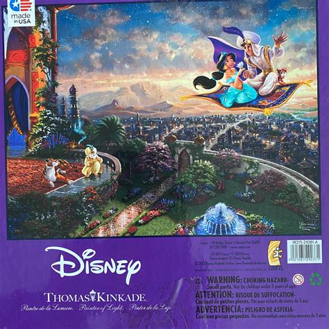 Disney Thomas Kinkade Aladdin 2014 Jigsaw Puzzle 750 Etsy