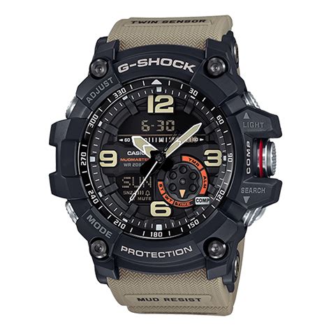 A watch that can really get down and dirty with you shock and mud resistant; G-Shock - Master Of G - Mudmaster Watch - Brown Band ...