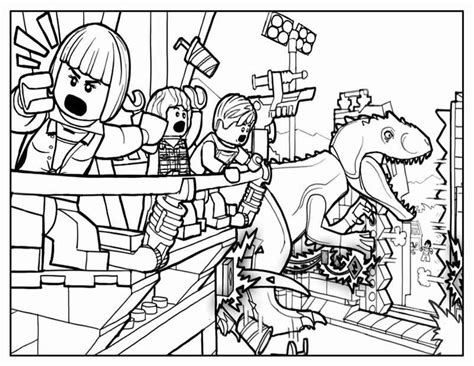 Lego Jurassic World Coloring Pages Coloring Home
