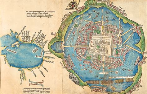 The Map Tenochtitlan 1524 History Today