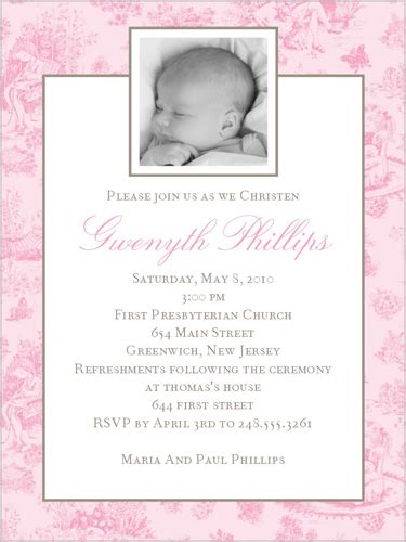 Jolie Bebe Pink X Christening Invitations Shutterfly