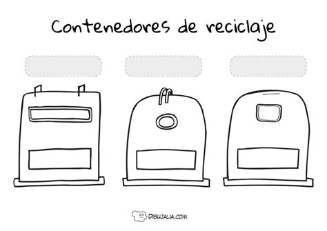 Ficha De Contenedores De Reciclaje Dibujo 2092 Dibujalia Dibujos
