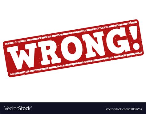 Wrong Stamp Royalty Free Vector Image Vectorstock
