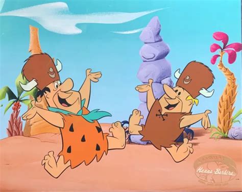 The Flintstones Fred And Barney Animation Art Sericel Cel 14 X 11 Hanna Barbera 7999 Picclick