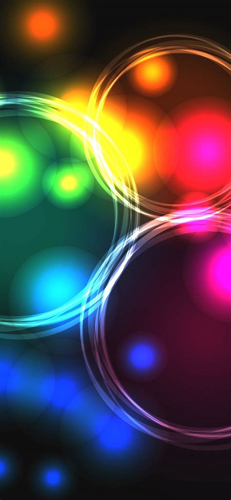 Light Circles Colorful Bright Abstract 1125x2436 Iphone