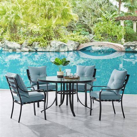 Darby Home Co Bozarth Round 4 Person Outdoor Dining Set With Cushions