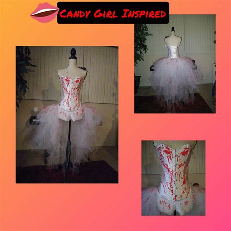 custom made candy girl inspired purge 3 costume halloween etsy
