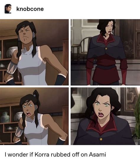 Four Different Scenes From The Animated Series Wonder If Korra Rubed Off On Asami