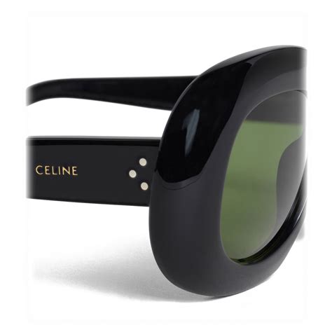 céline oversized oval sunglasses in acetate black sunglasses céline eyewear avvenice