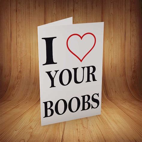 I Love Your Boobs Personalised Birthday Card Celebrity