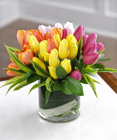 spring tulip arrangement in watertown ma russo s